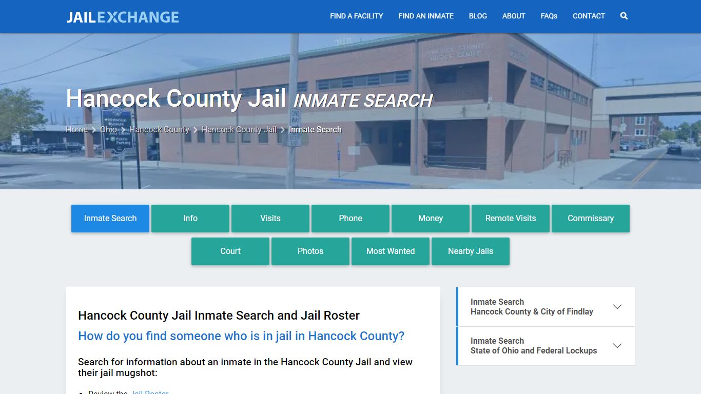 Hancock County Jail Inmate Search - Jail Exchange